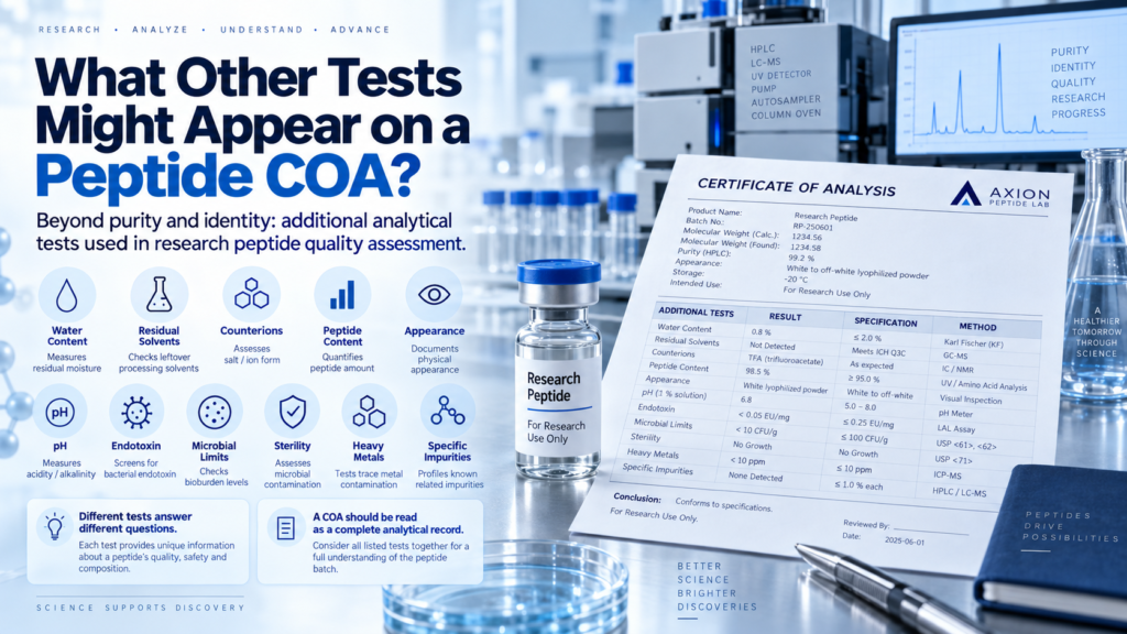 How to Read a Peptide COA – HPLC, Purity & Mass Spectrometry Guide