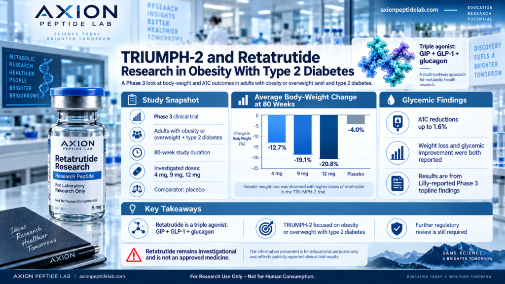 Retatrutide research covering current and future clinical studies, triple-agonist science and metabolic research